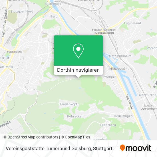 Vereinsgaststätte Turnerbund Gaisburg Karte