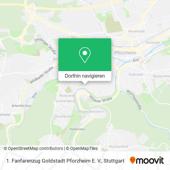 1. Fanfarenzug Goldstadt Pforzheim E. V. Karte