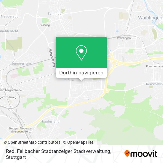 Red. Fellbacher Stadtanzeiger Stadtverwaltung Karte