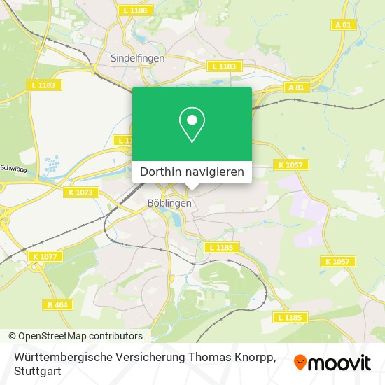 Württembergische Versicherung Thomas Knorpp Karte