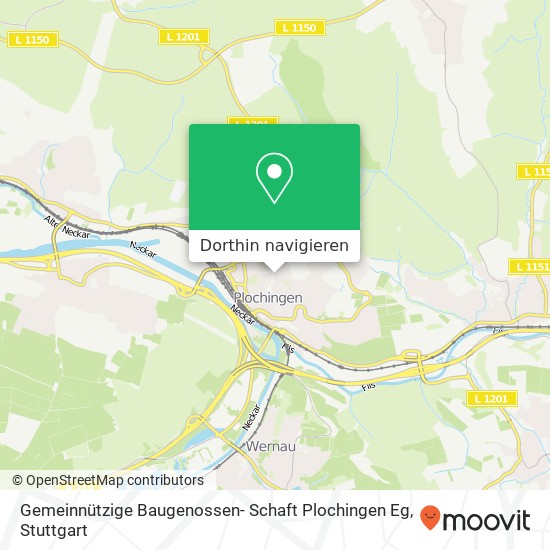 Gemeinnützige Baugenossen- Schaft Plochingen Eg Karte