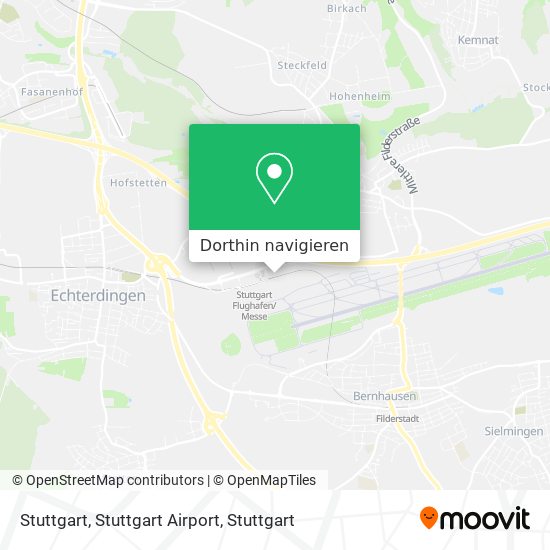 Stuttgart, Stuttgart Airport Karte