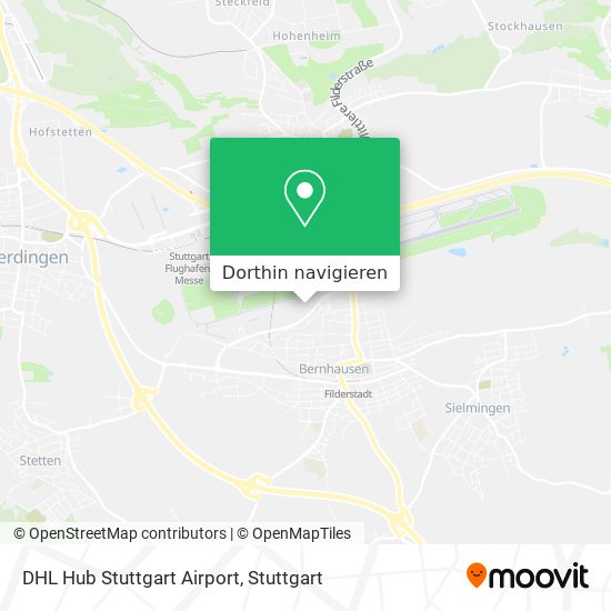 DHL Hub Stuttgart Airport Karte