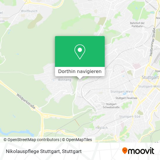 Nikolauspflege Stuttgart Karte