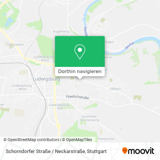 Schorndorfer Straße / Neckarstraße Karte