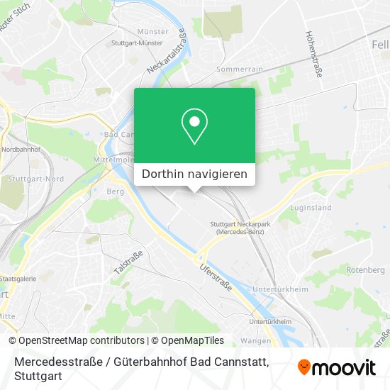 Mercedesstraße / Güterbahnhof Bad Cannstatt Karte