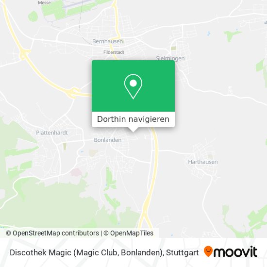 Discothek Magic (Magic Club, Bonlanden) Karte