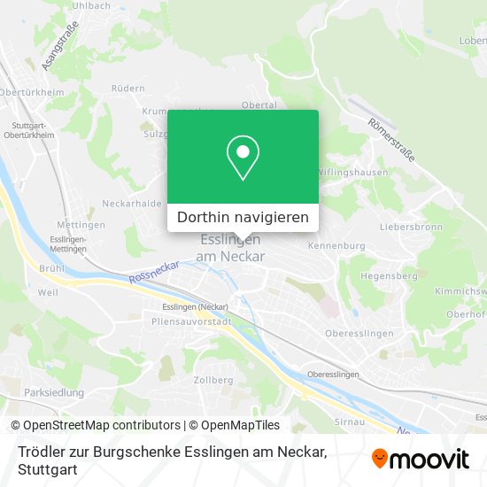 Trödler zur Burgschenke Esslingen am Neckar Karte