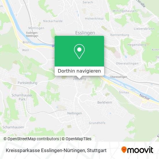 Kreissparkasse Esslingen-Nürtingen Karte
