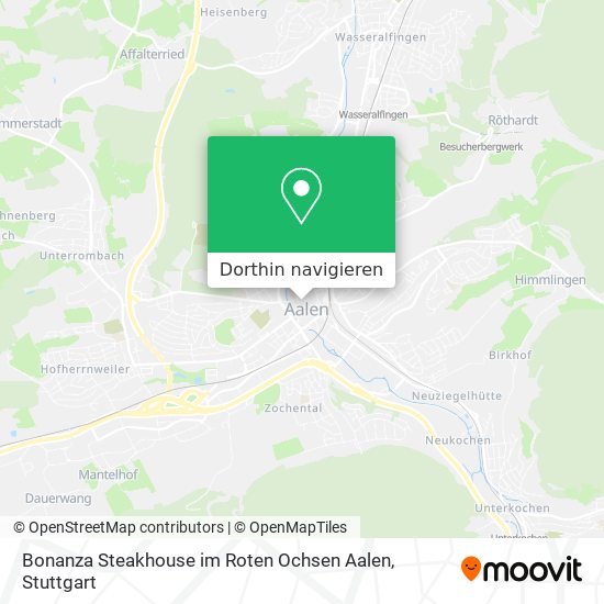 Bonanza Steakhouse im Roten Ochsen Aalen Karte