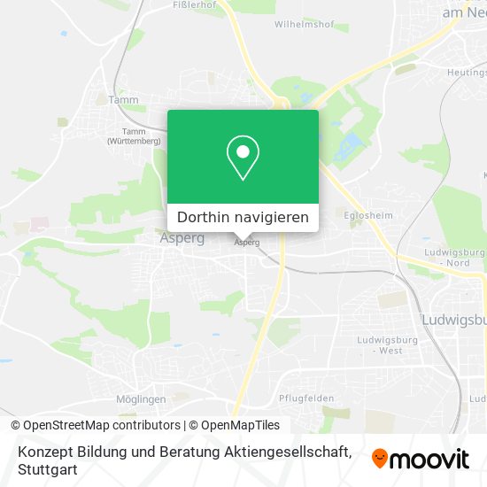 Konzept Bildung und Beratung Aktiengesellschaft Karte