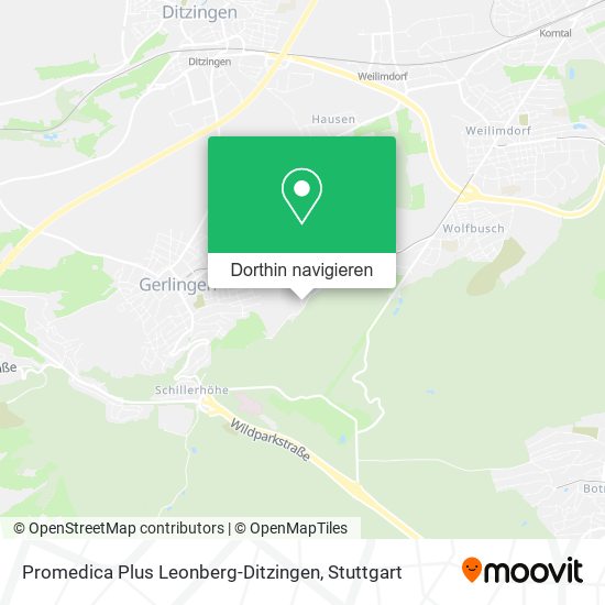 Promedica Plus Leonberg-Ditzingen Karte