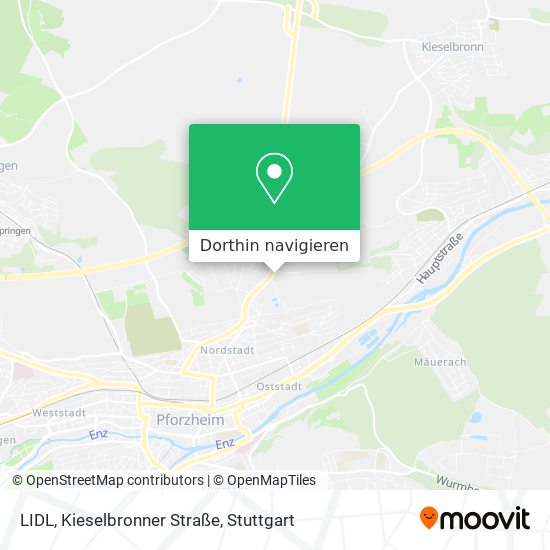 LIDL, Kieselbronner Straße Karte