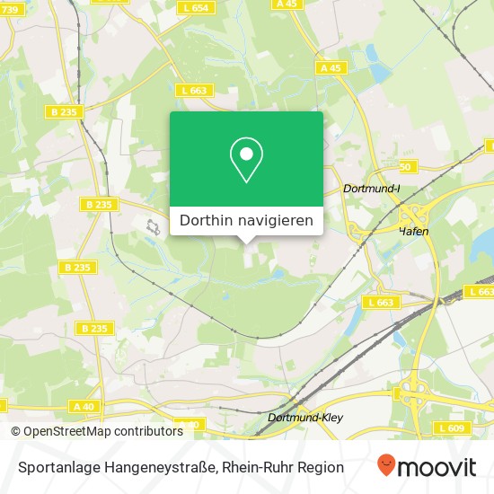 Sportanlage Hangeneystraße Karte