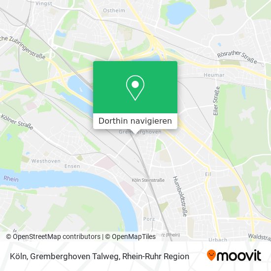 Köln, Gremberghoven Talweg Karte