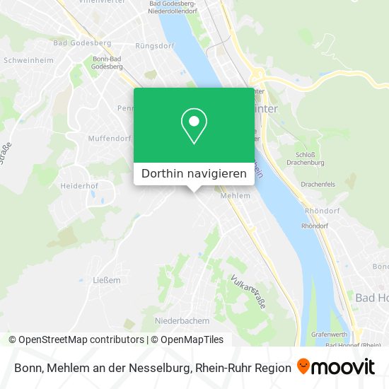 Bonn, Mehlem an der Nesselburg Karte