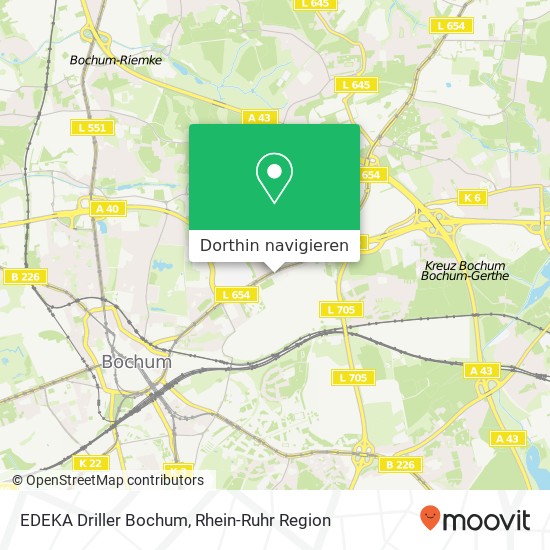 EDEKA Driller Bochum Karte