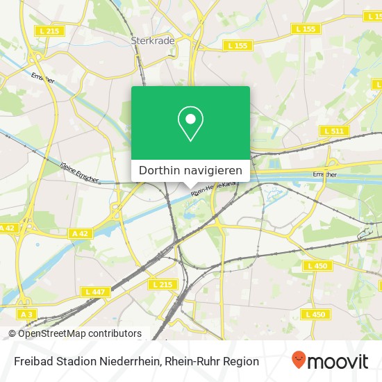 Freibad Stadion Niederrhein Karte