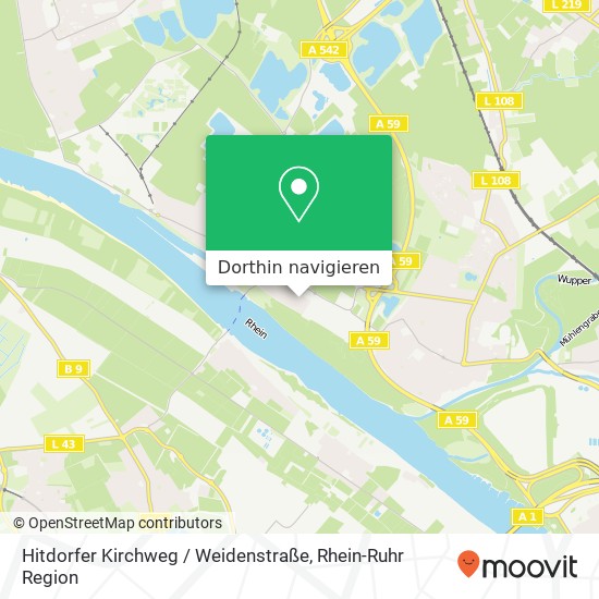 Hitdorfer Kirchweg / Weidenstraße Karte