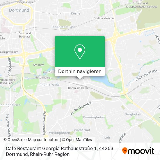 Café Restaurant Georgia Rathausstraße 1, 44263 Dortmund Karte