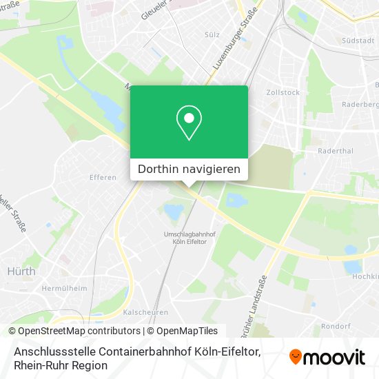 Anschlussstelle Containerbahnhof Köln-Eifeltor Karte