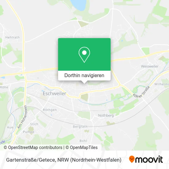 Gartenstraße/Getece Karte