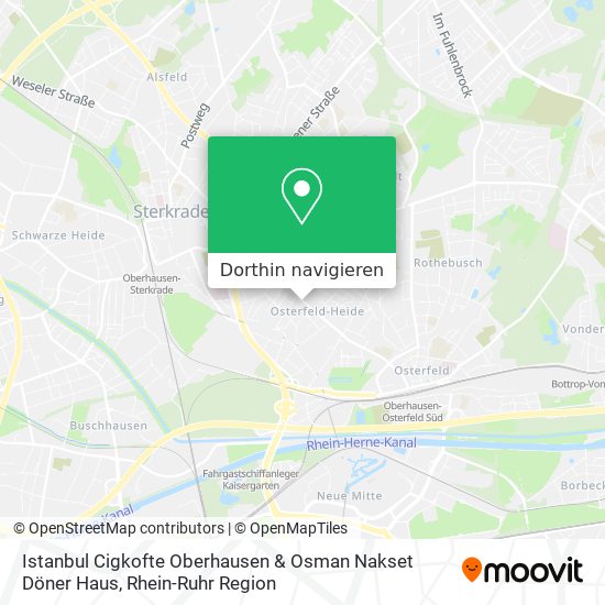 Istanbul Cigkofte Oberhausen & Osman Nakset Döner Haus Karte