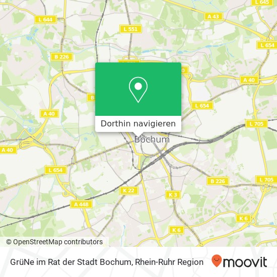 GrüNe im Rat der Stadt Bochum Karte