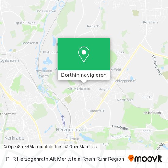 P+R Herzogenrath Alt Merkstein Karte