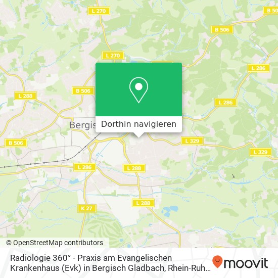 Radiologie 360° - Praxis am Evangelischen Krankenhaus (Evk) in Bergisch Gladbach Karte