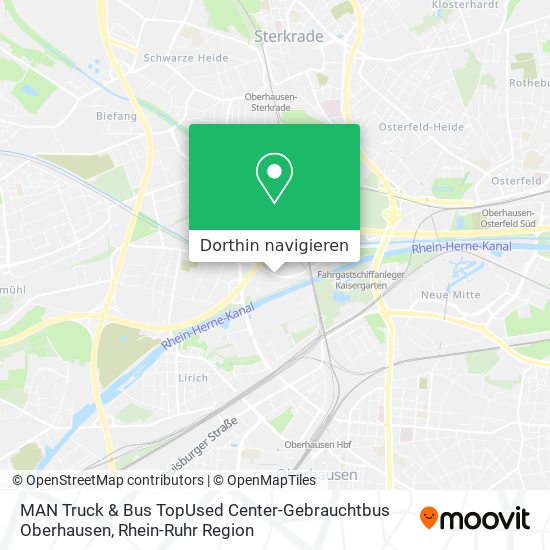 MAN Truck & Bus TopUsed Center-Gebrauchtbus Oberhausen Karte