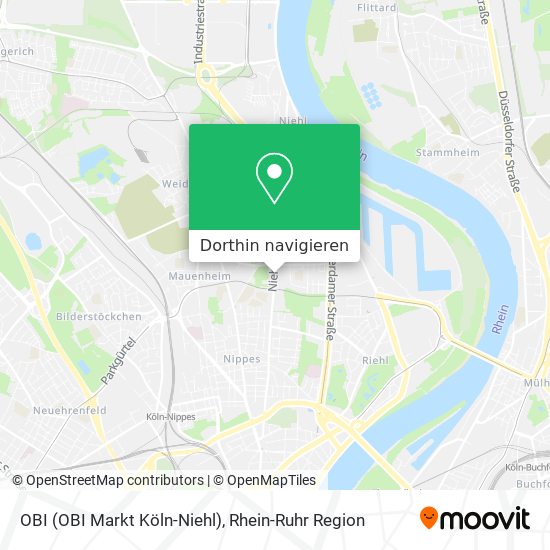 OBI (OBI Markt Köln-Niehl) Karte
