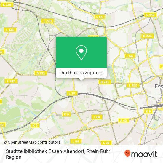 Stadtteilbibliothek Essen-Altendorf Karte