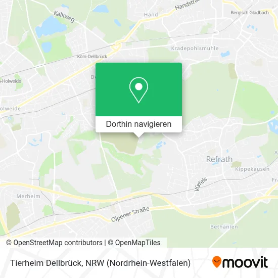 Tierheim Dellbrück Karte
