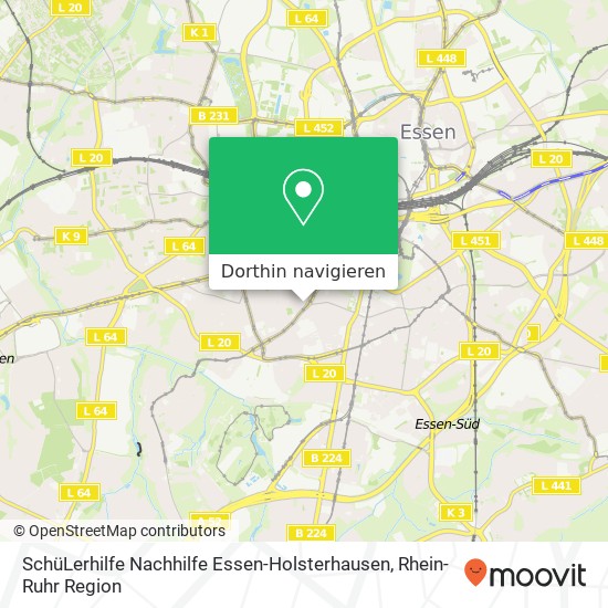 SchüLerhilfe Nachhilfe Essen-Holsterhausen Karte