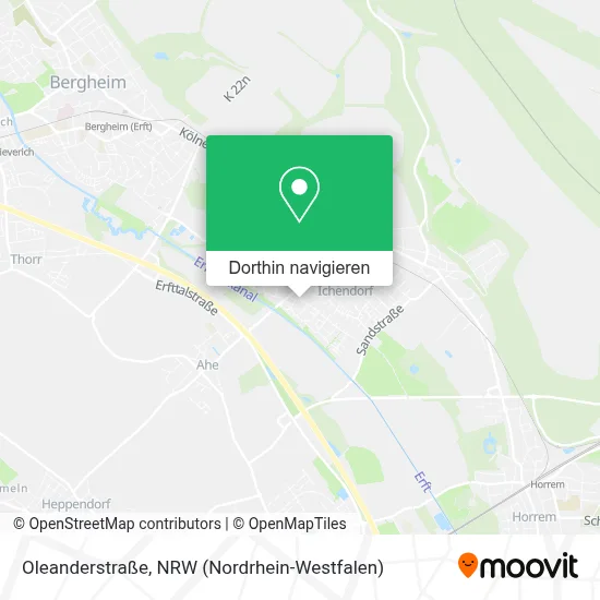 Oleanderstraße Karte