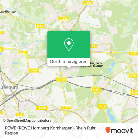 REWE (REWE Hornberg Kornharpen) Karte