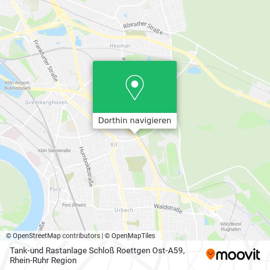 Tank-und Rastanlage Schloß Roettgen Ost-A59 Karte