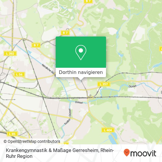 Krankengymnastik & Maßage Gerresheim Karte