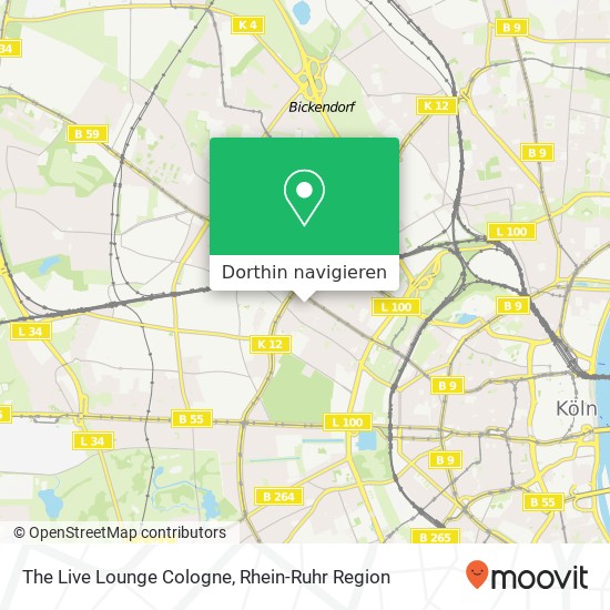 The Live Lounge Cologne Karte
