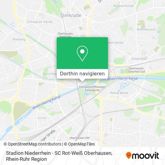 Stadion Niederrhein - SC Rot-Weiß Oberhausen Karte
