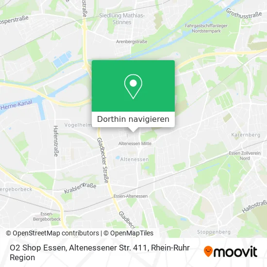 O2 Shop Essen, Altenessener Str. 411 Karte