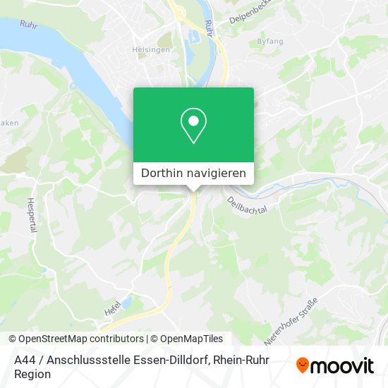 A44 / Anschlussstelle Essen-Dilldorf Karte