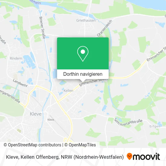 Kleve, Kellen Offenberg Karte