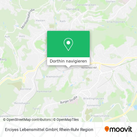 Erciyes Lebensmittel GmbH Karte