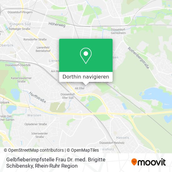 Gelbfieberimpfstelle Frau Dr. med. Brigitte Schibensky Karte