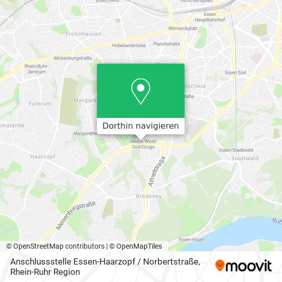 Anschlussstelle Essen-Haarzopf / Norbertstraße Karte