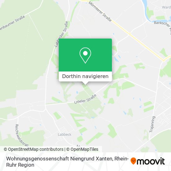 Wohnungsgenossenschaft Niengrund Xanten Karte