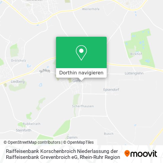 Raiffeisenbank Korschenbroich Niederlassung der Raiffeisenbank Grevenbroich eG Karte