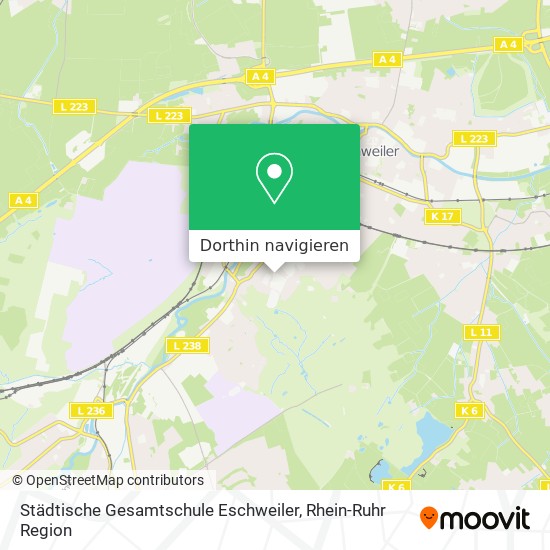 Städtische Gesamtschule Eschweiler Karte